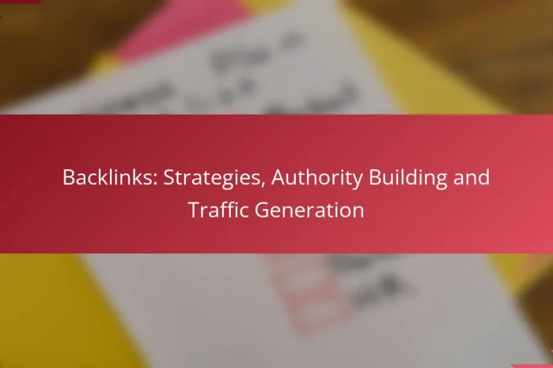 Backlinks: Strategies, Authority Building and Traffic Generation