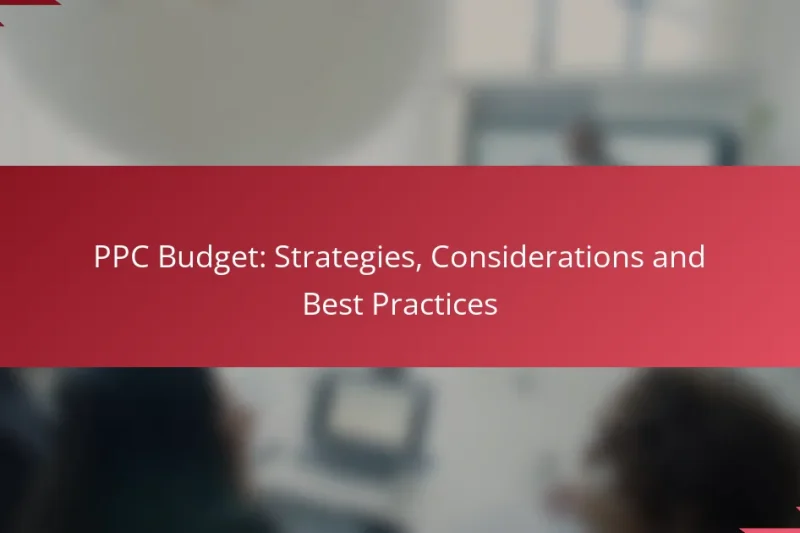 PPC Budget: Strategies, Considerations and Best Practices